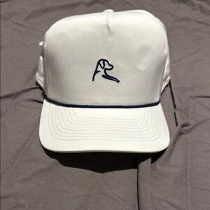 Rhoback White and Navy classic SnapBack